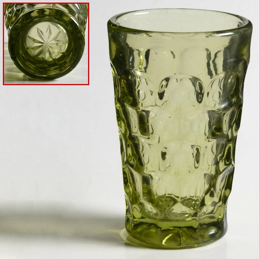 Provincial Green Flat Juice Glass by Imperial Glass-Ohio-1