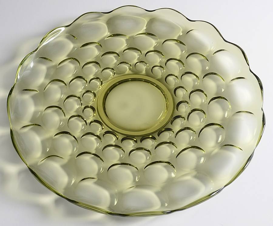 Provincial Green Torte Plate by Imperial Glass-Ohio-1
