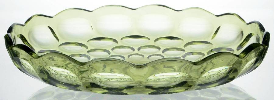 Provincial Green Lily Bowl (Float) by Imperial Glass-Ohio-1