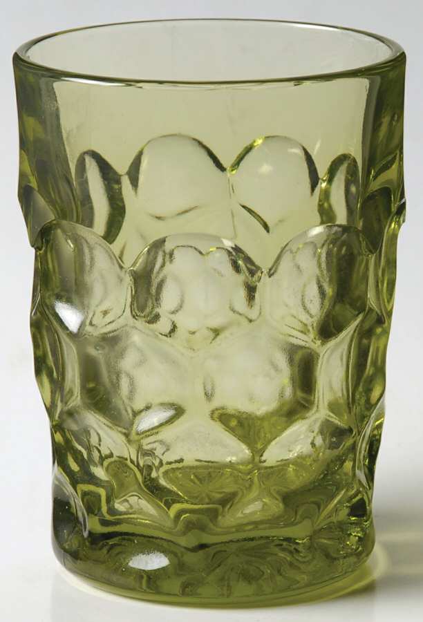Provincial Green 8 Oz Flat Tumbler by Imperial Glass-Ohio-1
