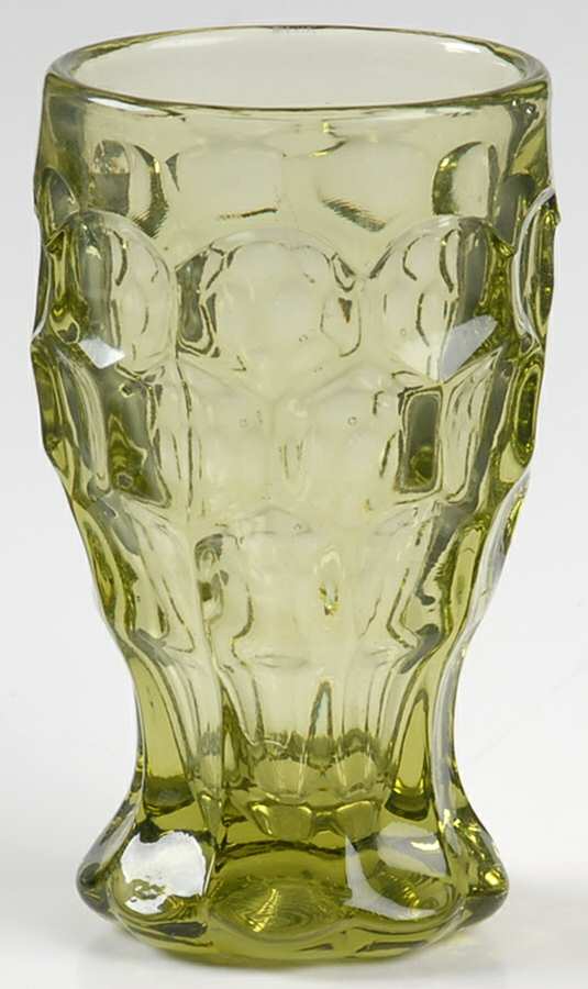 Provincial Green 5 Oz Footed Tumbler by Imperial Glass-Ohio-1