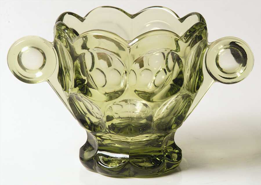 Provincial Green Open Sugar by Imperial Glass-Ohio-1