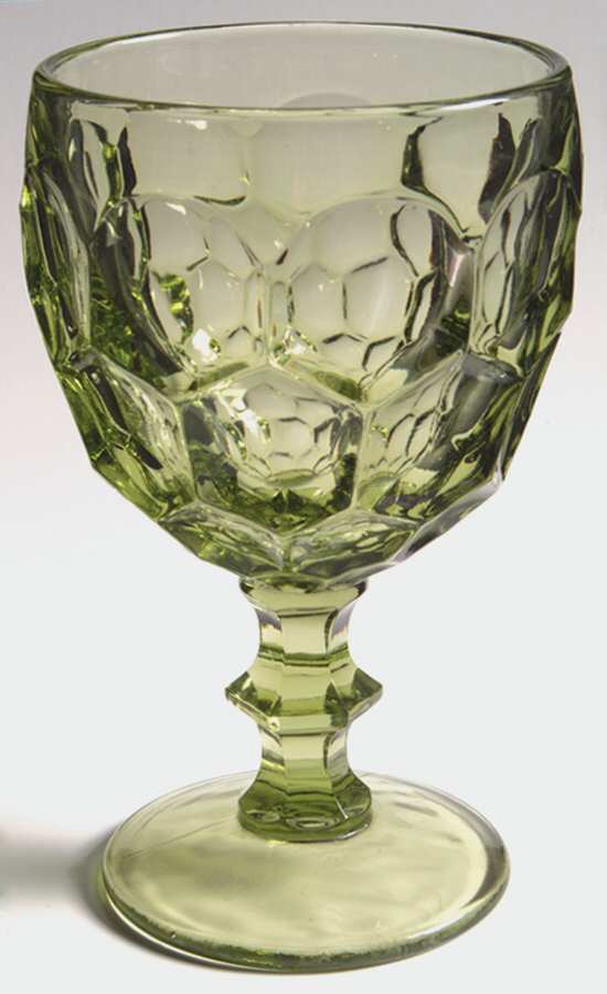 Provincial Green Tall Water Goblet by Imperial Glass-Ohio-1