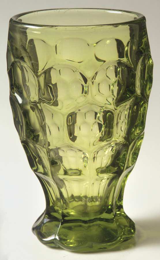 Provincial Green 12 Oz Footed Tumbler by Imperial Glass-Ohio-1