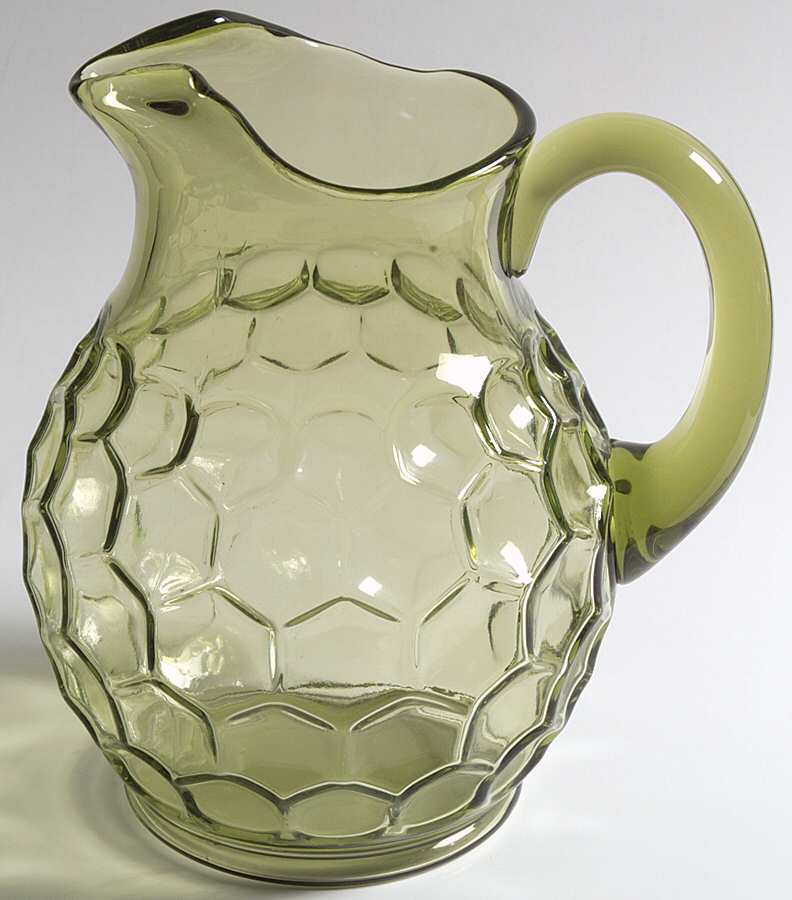 Provincial Green 80 Oz Pitcher by Imperial Glass-Ohio-1