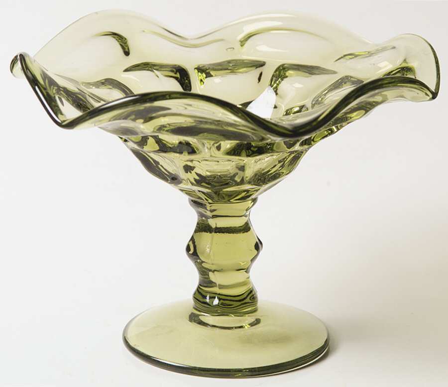 Provincial Green Compote by Imperial Glass-Ohio-1