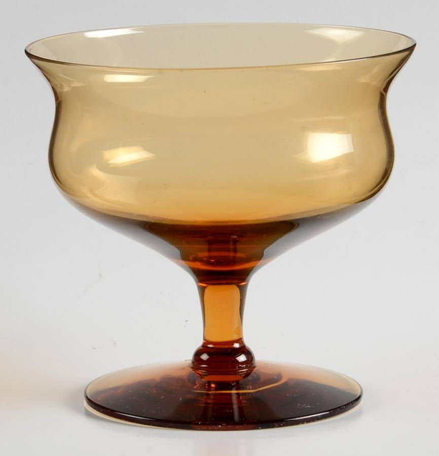 Skanda Amber Champagne/Tall Sherbet by Imperial Glass-Ohio-1