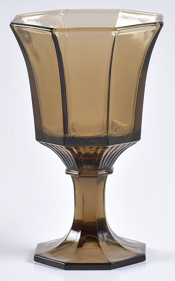 Octagonal Brown Juice/Wine Glass by Independence-1