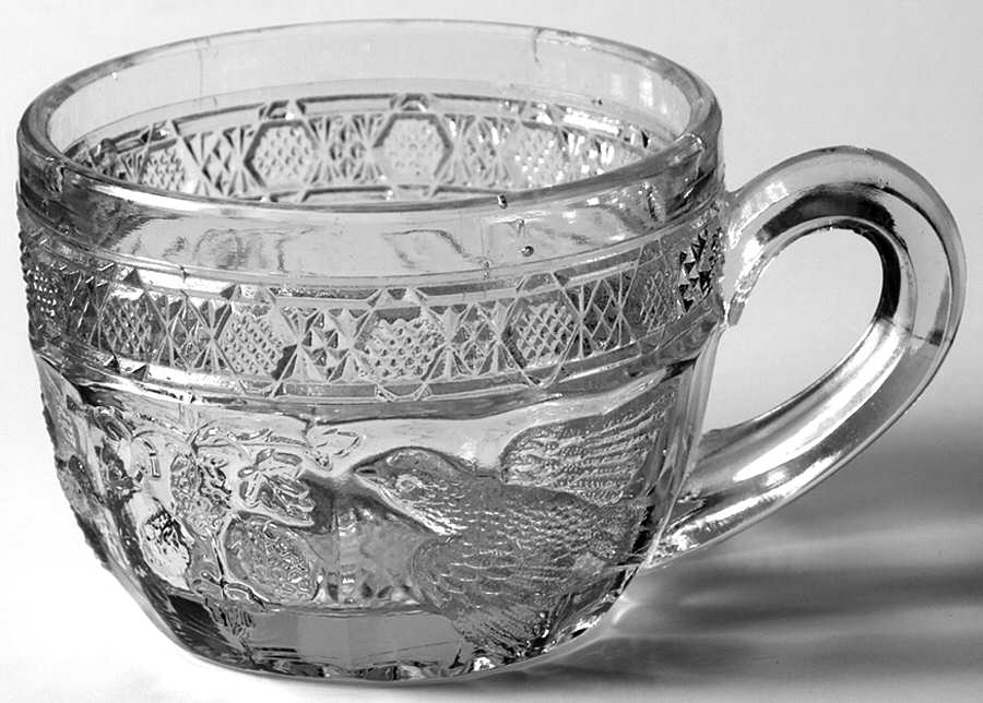 Bird and Strawberries Punch Cup by Indiana Glass-1