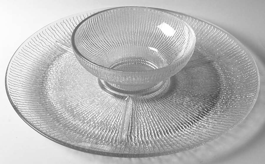 Crystal Ice Chip & Dip Set by Indiana Glass-1