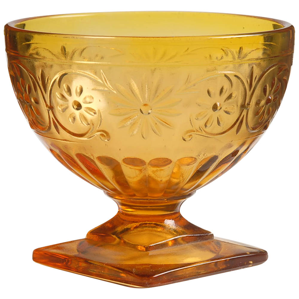 Daisy Amber Champagne/Tall Sherbet by Indiana Glass-1