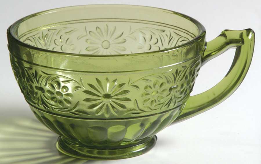 Daisy Green (Avocado) Cup Only by Indiana Glass-1