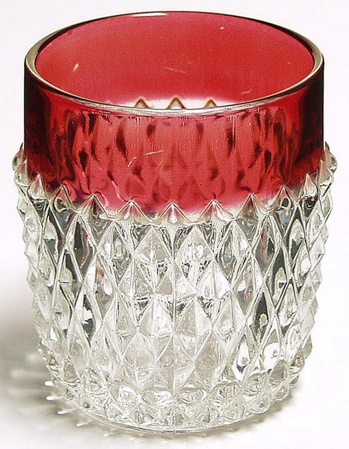 Diamond Point Ruby Old Fashioned by Indiana Glass-1