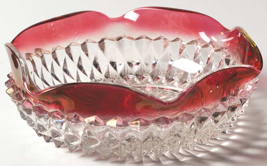 Diamond Point Ruby Mayonnaise Underplate Only by Indiana Glass-1