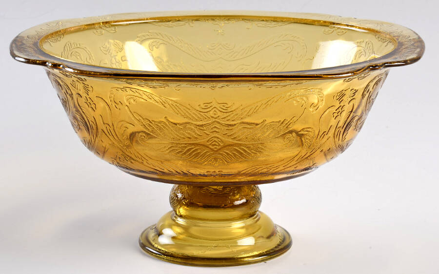 Recollection Amber Footed Bowl by Indiana Glass-1