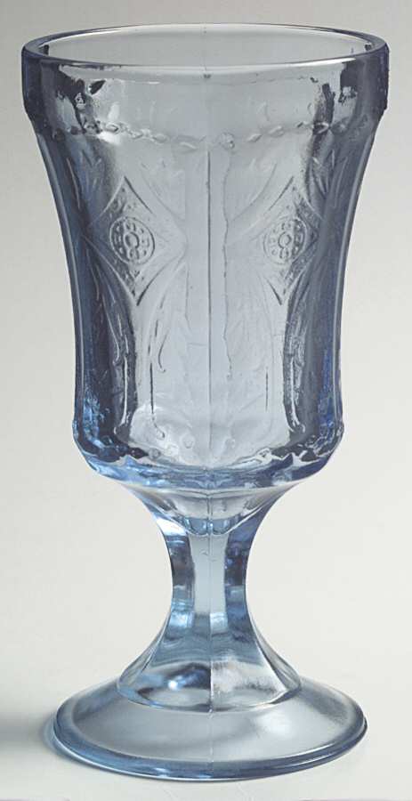 Recollection Blue Water Goblet by Indiana Glass-1