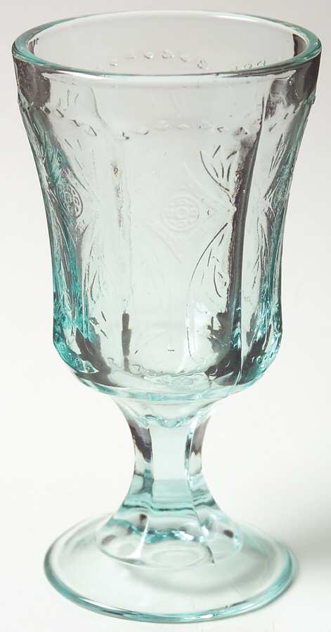 Recollection Green (Teal) Water Goblet by Indiana Glass-1