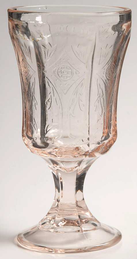 Recollection Pink Water Goblet by Indiana Glass-1