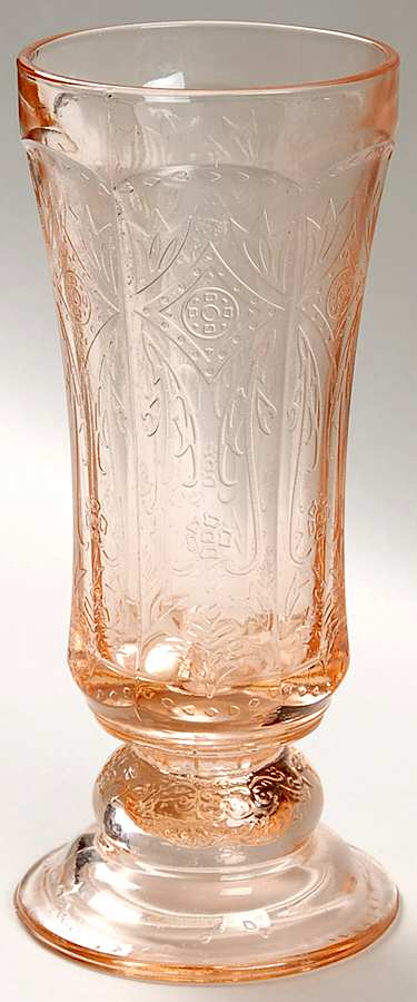 Recollection Pink 8" 1 Piece Open Hurricane/Vase by Indiana Glass-1