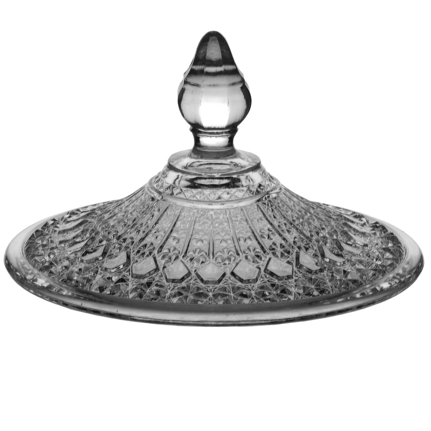 Rosette with Pinwheels Lid for Candy Dish by Indiana Glass-1