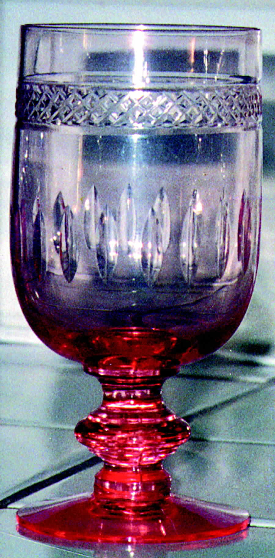 Cut 555 Pink Iced Tea by Imperial Glass-Ohio-1