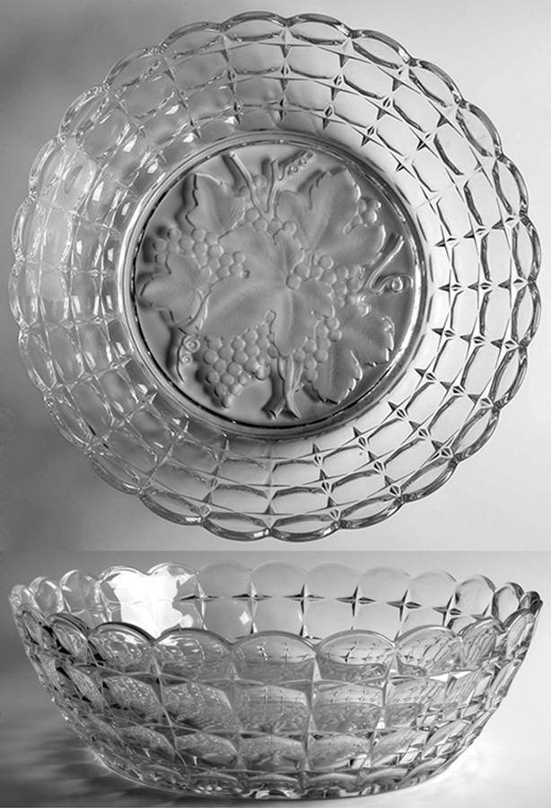 Constellation Grape Frosted Punch Bowl by Indiana Glass-1