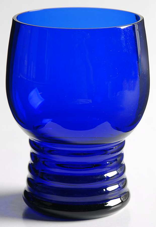 Shaeffer Cobalt Blue 8 Oz Flat Tumbler by Imperial Glass-Ohio-1