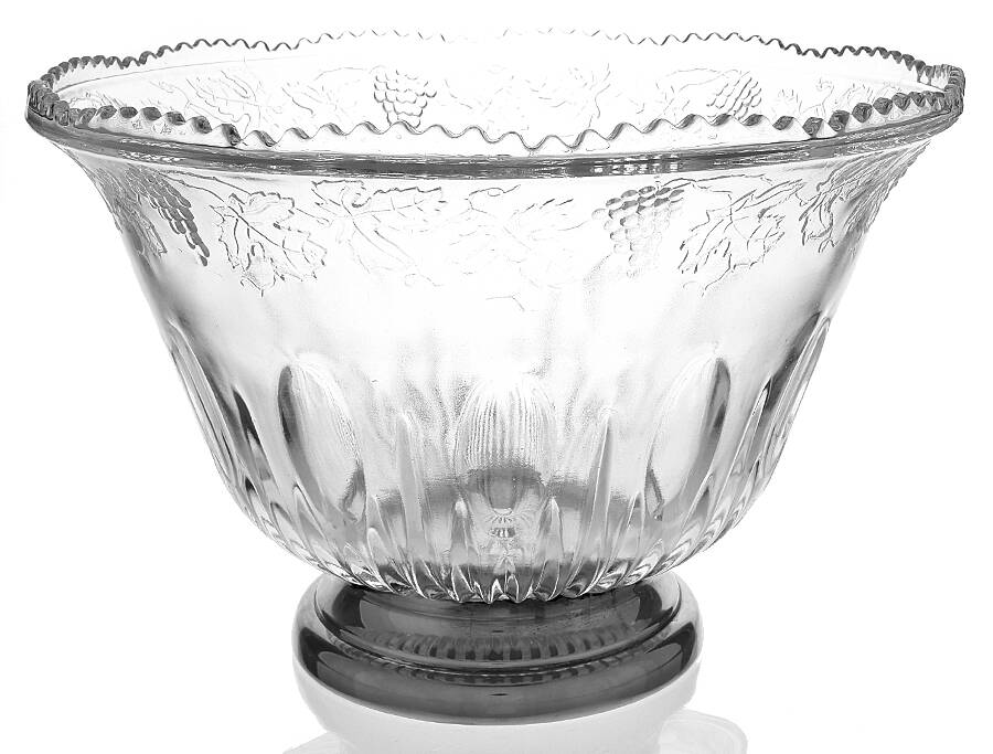 Princess Clear (Punch Set) Punch Bowl W/Metal Base by Indiana Glass-1