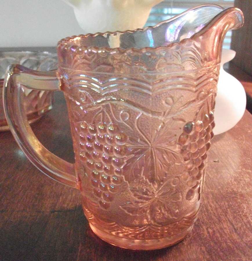 Vintage Carnival (Pink) 16 Oz Pitcher by Imperial Glass-Ohio-1