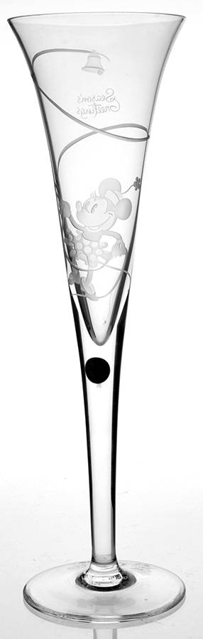 Mickey Mouse Seasons Greetings Fluted Champagne by Ingrid Crystal-1