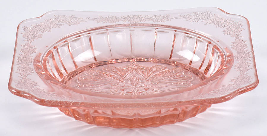 Adam Pink Square Saucer by Jeannette-1