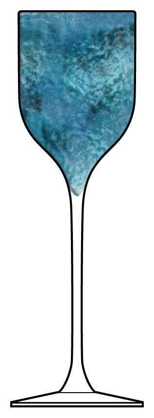 Blue New Mexico Water Goblet by Josh Simpson-1
