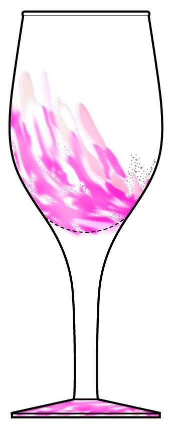 Argento Raspberry Water Goblet by Julia Knight Glass-1
