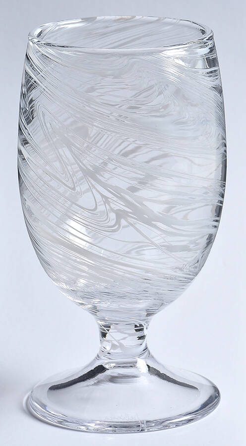 Puro Marbled White Water Goblet by Juliska Glassware-1