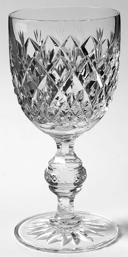Cherry Diamond & Fan Water Goblet by Kusak Cut Glass Works-1