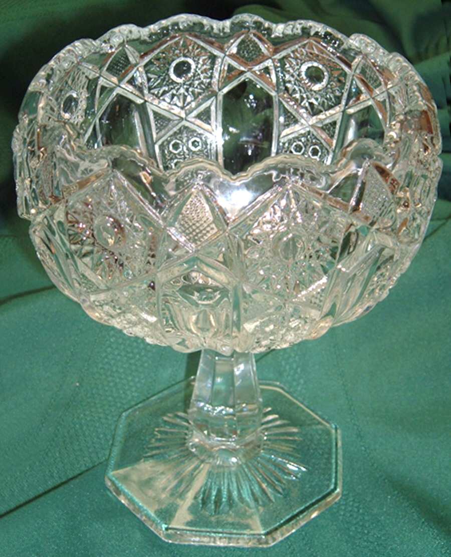 Quintec Clear Round Compote (Height X Width) by Smith Glass -1