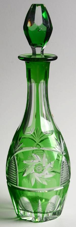 KKR1 Green Cordial Decanter & Stopper by Kkz Crystal-1
