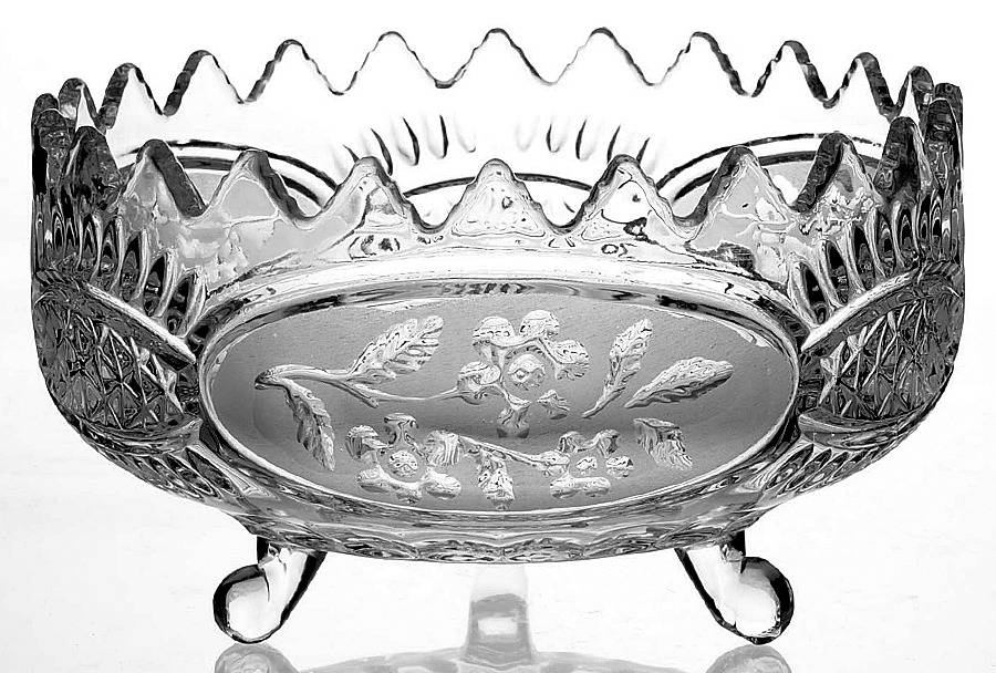 Flora 8" 4-Toed Footed Bowl by Crystal d'Adriana-1