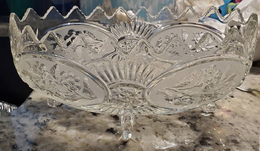 Flora 11" 4-Toed Footed Bowl by Crystal d'Adriana-1