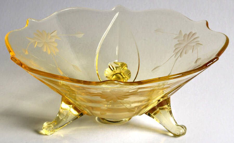 Jubilee Yellow 6" 3-Toed Footed Bowl by Lancaster-1