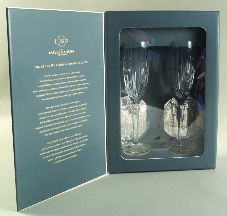 Clarity (Set of 2 Boxed) Millennium Fluted Champagne by Lenox-1