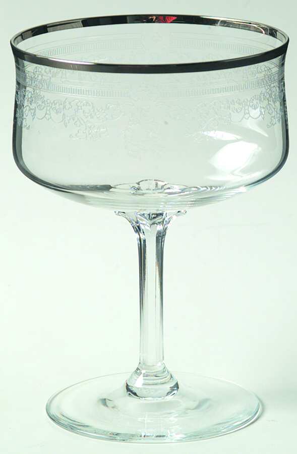 Lace Point (Platinum Trim) Champagne/Tall Sherbet by Lenox-1