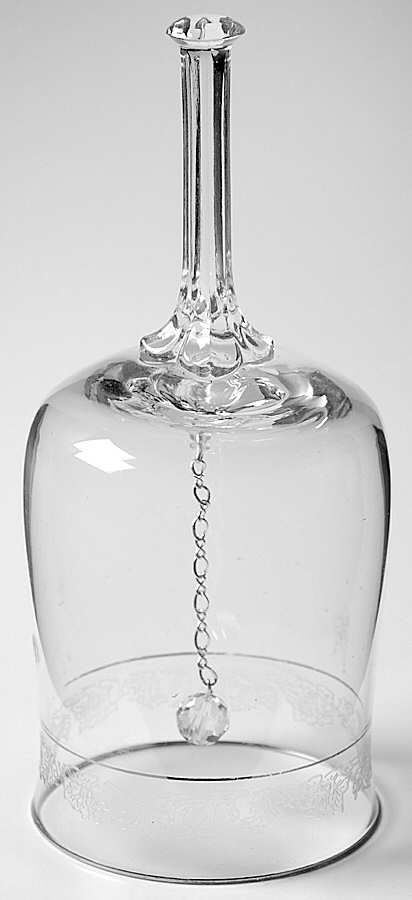 Moonspun (Platinum Trim) Bell Made From Wine Glass by Lenox-1