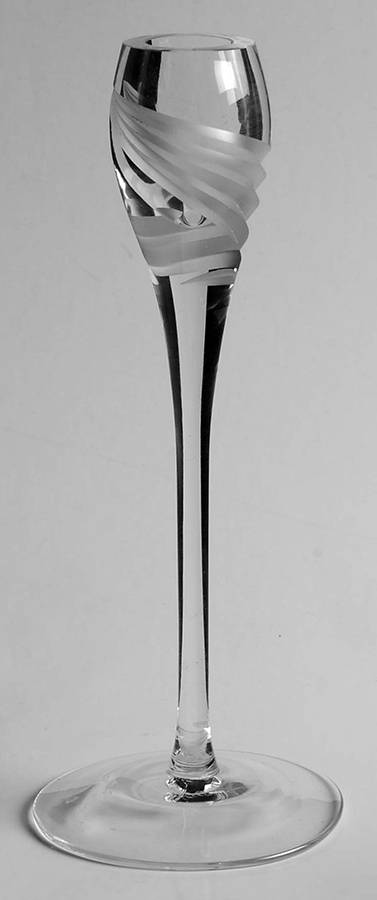 Windswept Clear 7" Single Light Candlestick by Lenox-1