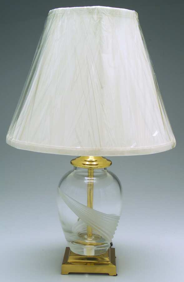 Windswept Clear Electric Lamp & Shade by Lenox-1