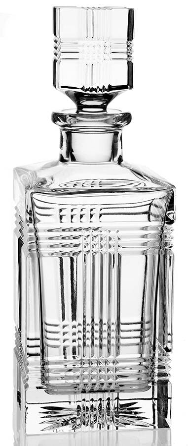 Glen Plaid Square Decanter with Stopper by Ralph Lauren Crystal-1