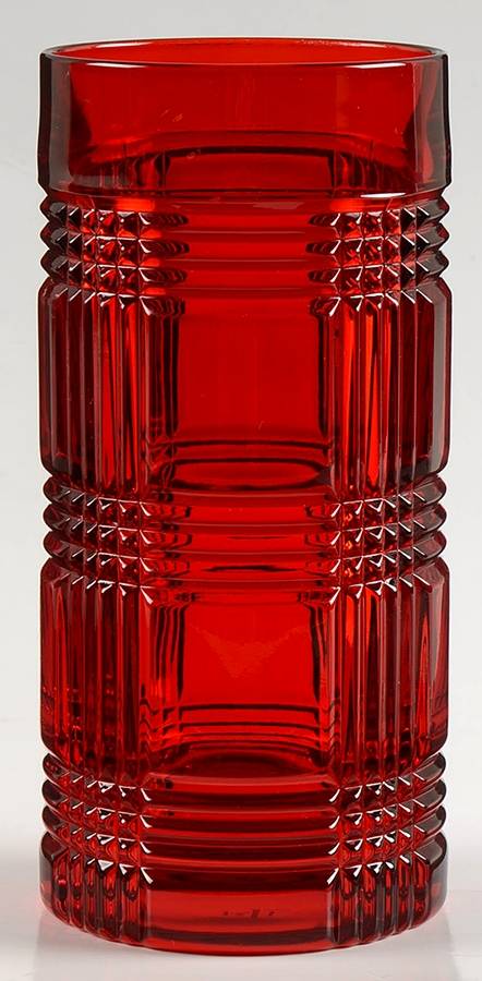Glen Plaid Red Highball by Ralph Lauren Crystal-1