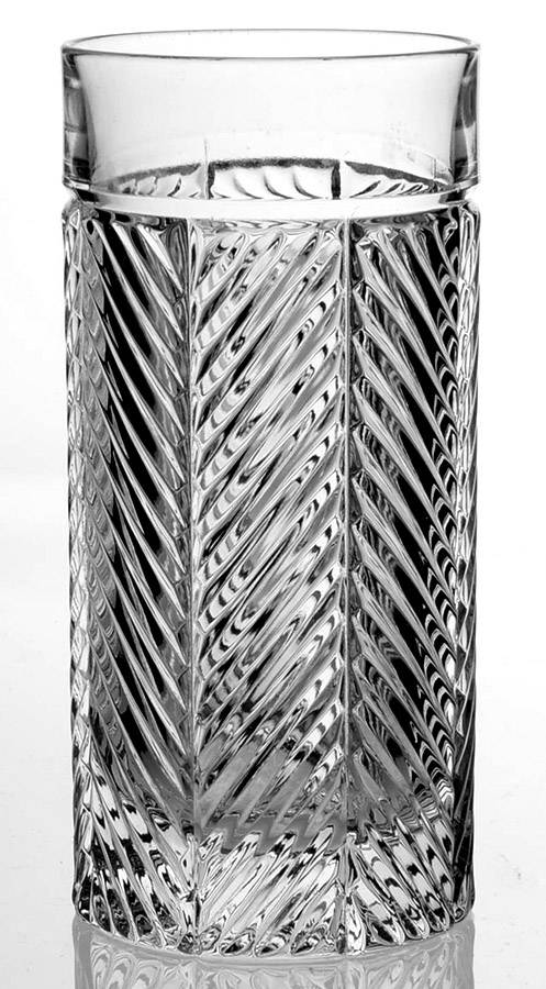 Herringbone Highball Glass by Ralph Lauren Crystal-1