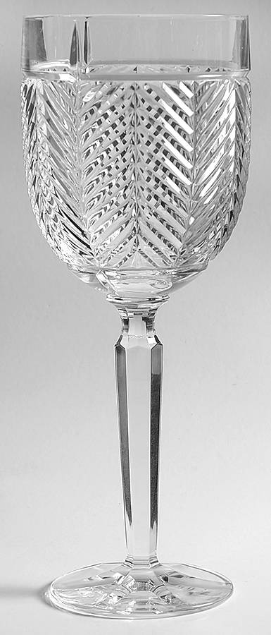 Herringbone Water Goblet by Ralph Lauren Crystal-1