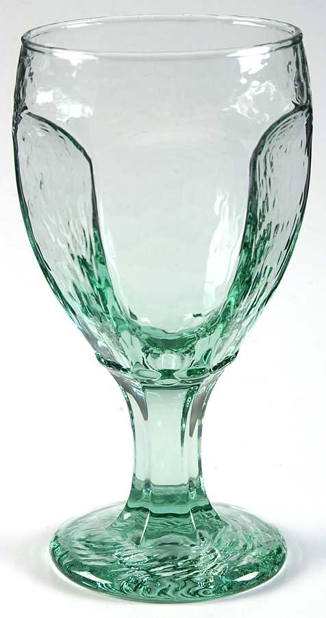 Chivalry Green Water Goblet by Libbey Glass Company-1
